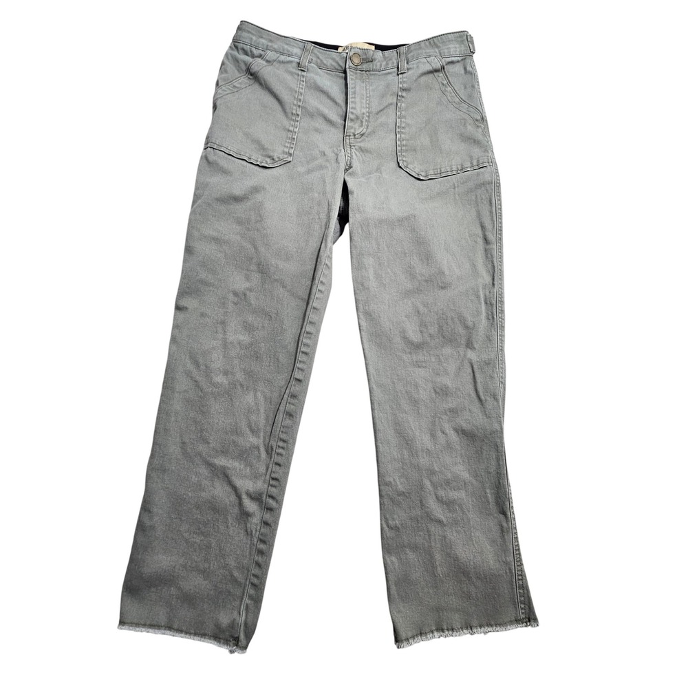 Democracy Utility Pants Women 12 Olive Green Ab Technology Raw Hem B2817YXX2XX